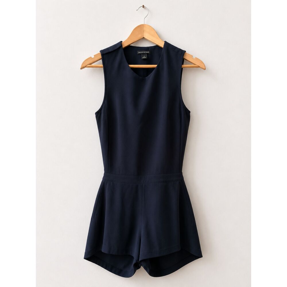 Club Monaco Navy Romper Size 2 Sleeveless Tailored